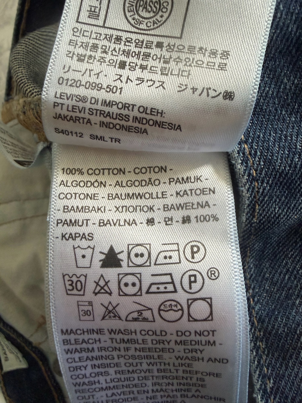 Levi's Made & Crafted Women’s Sz 26 Barrel Crop Jeans Organic Cotton Blue Tab - Picture 6 of 7
